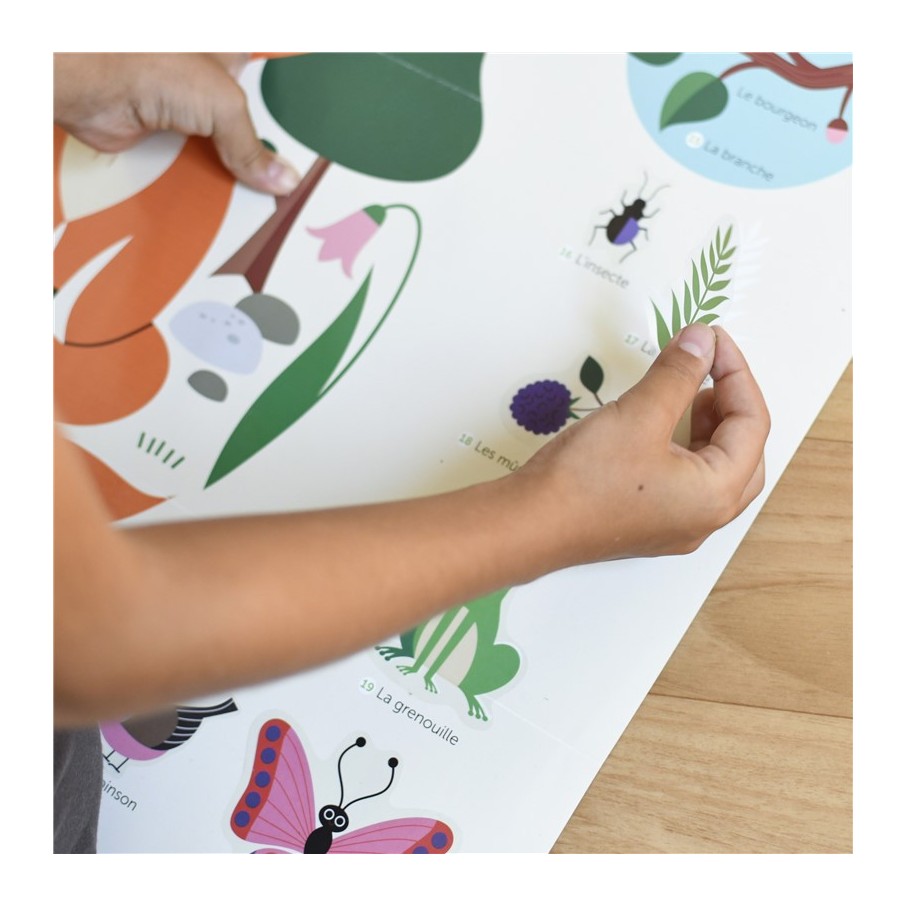 Gran Póster de Pegatinas "Bosque" Poppik