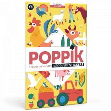 Gran Póster de Pegatinas "En la Granja" Poppik