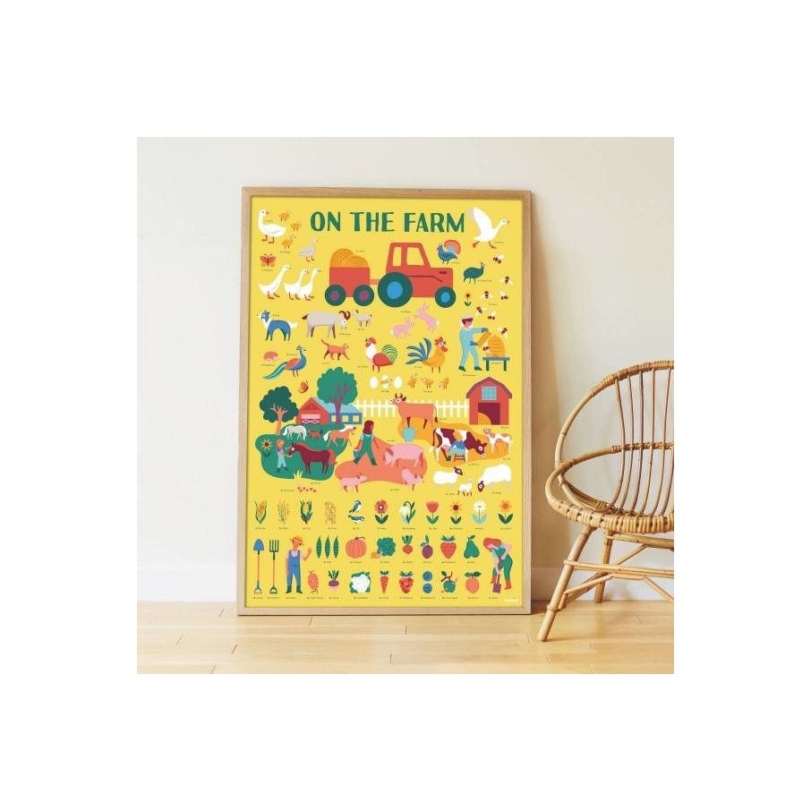 Gran Póster de Pegatinas "En la Granja" Poppik