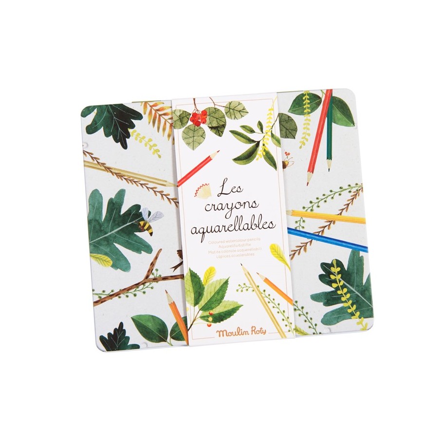 Caja 24 lápices acuarelables El jardín Moulin Roty