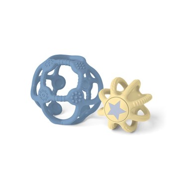 Pelota sensorial Crema y Azul Little L